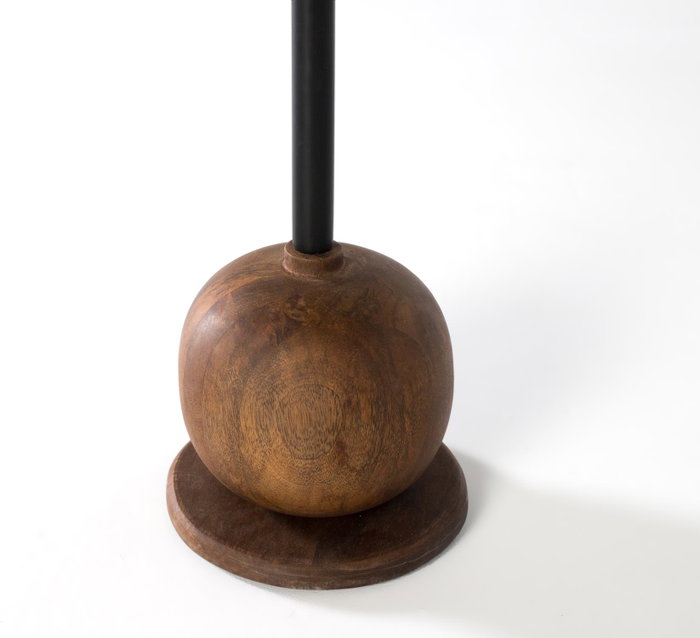 GINER Y COLOMER Mesa Auxiliar Circular de Madera de Mango Avellana